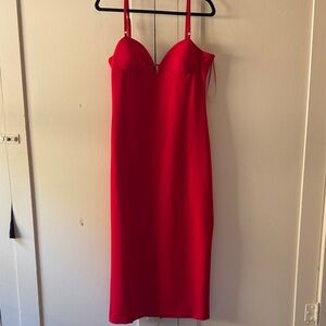Zara Red Midi Dress